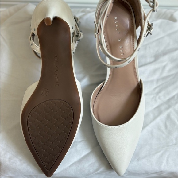 Kelly & Katie | White Strappy Women's Heels - Picture 5 of 6